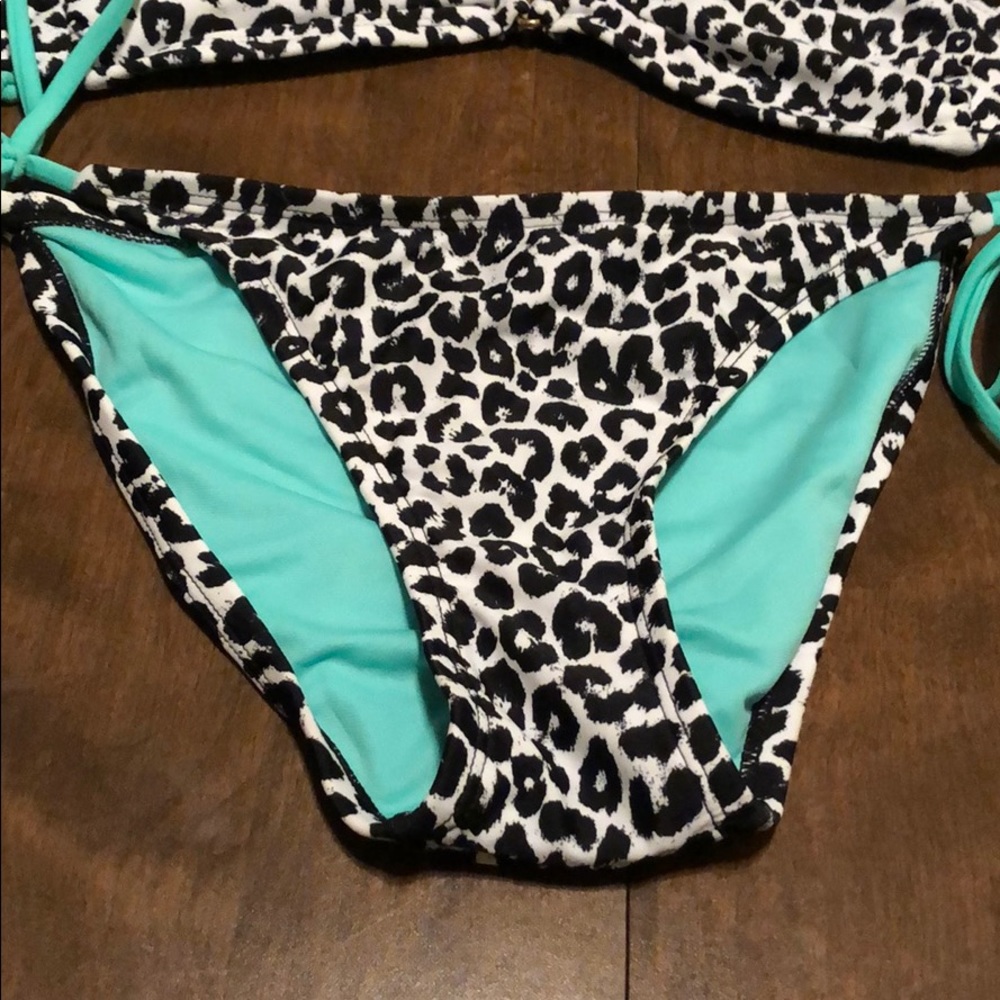 Xhilaration Black and White Leopard Print Bandeau